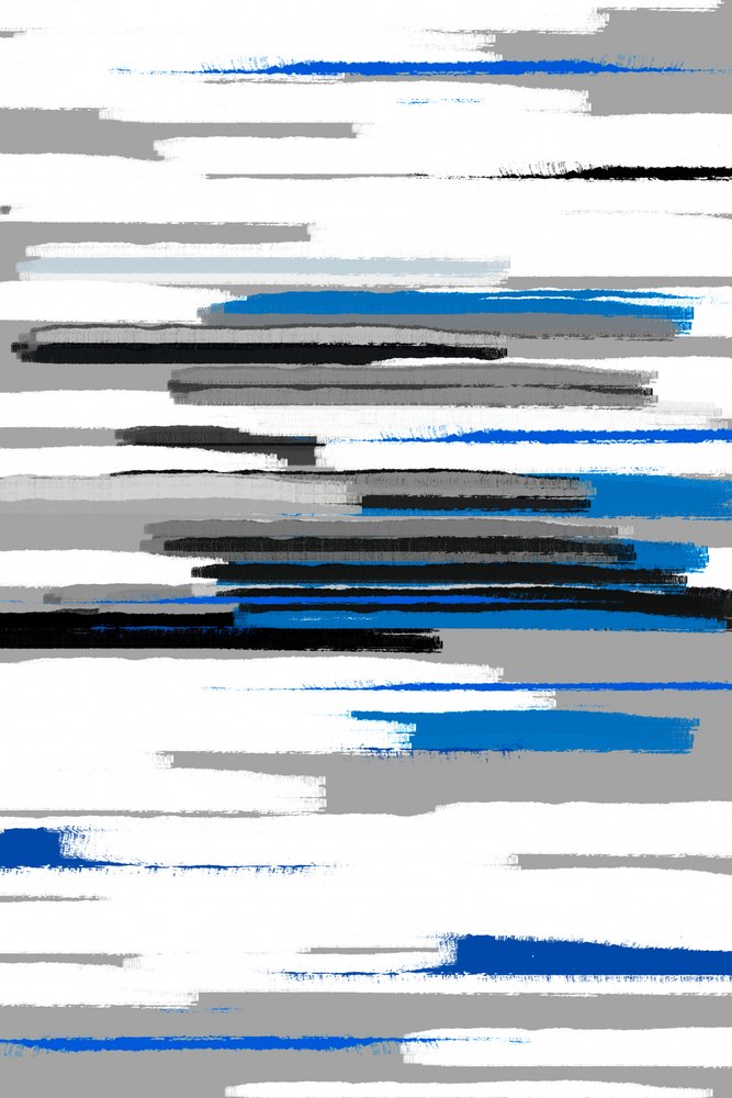 Tratti astratti in blu e grigio da Fun Qui
