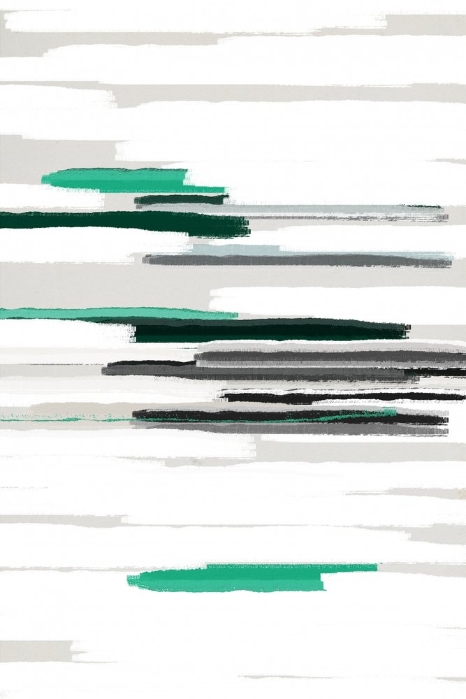 Ritmo di pennellate color smeraldo da Fun Qui