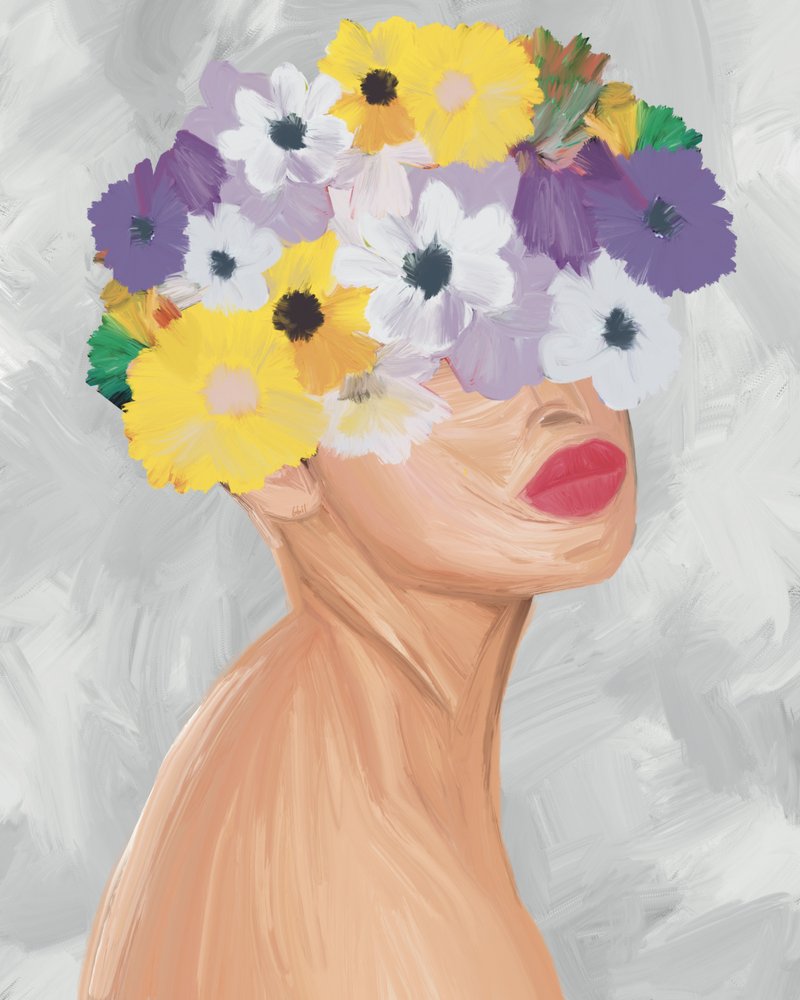 Corona di fiori dai colori vivaci da GIovanna Gil Alves
