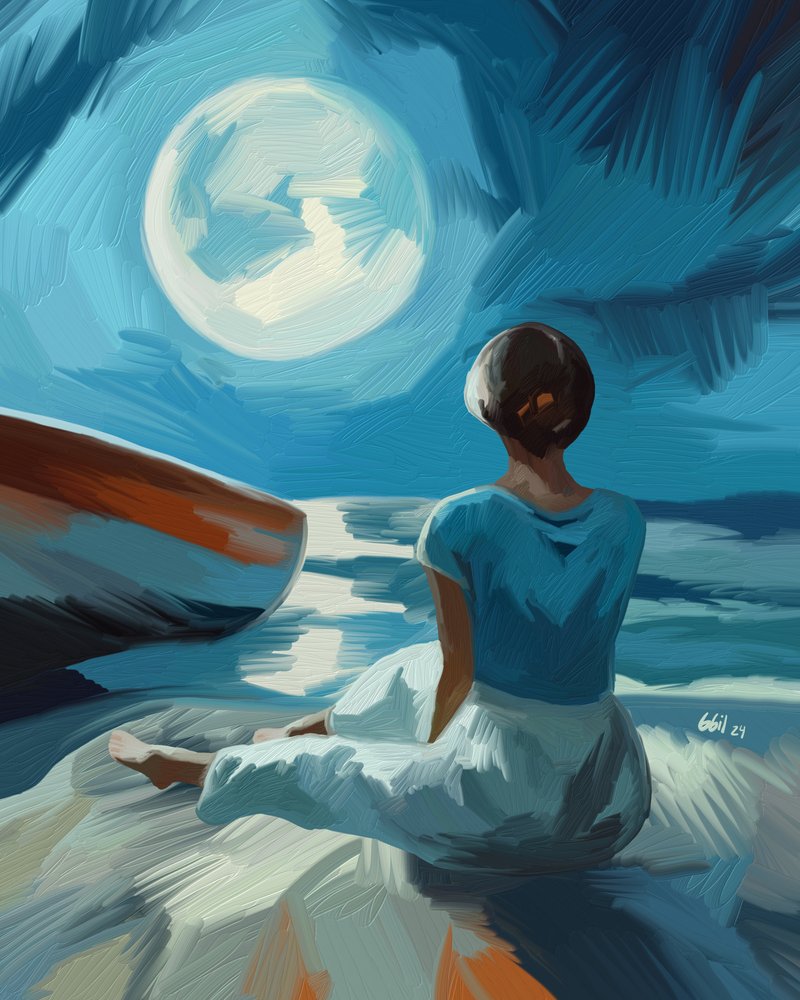 Donna al chiaro di luna da GIovanna Gil Alves