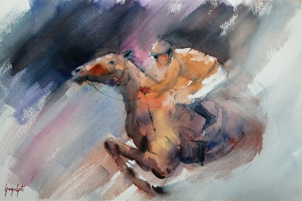 Corsa di cavalli dinamica da Giorgio Gosti