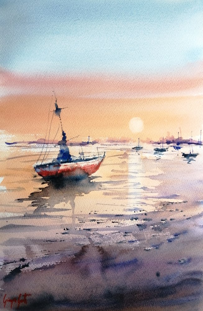 Golden Hour Boat da Giorgio Gosti