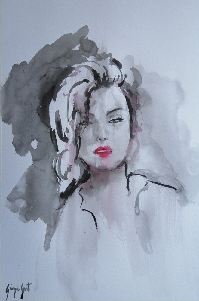 Sguardo a labbra rosse da Giorgio Gosti