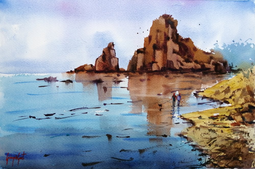 Riflessi sulla costa rocciosa da Giorgio Gosti