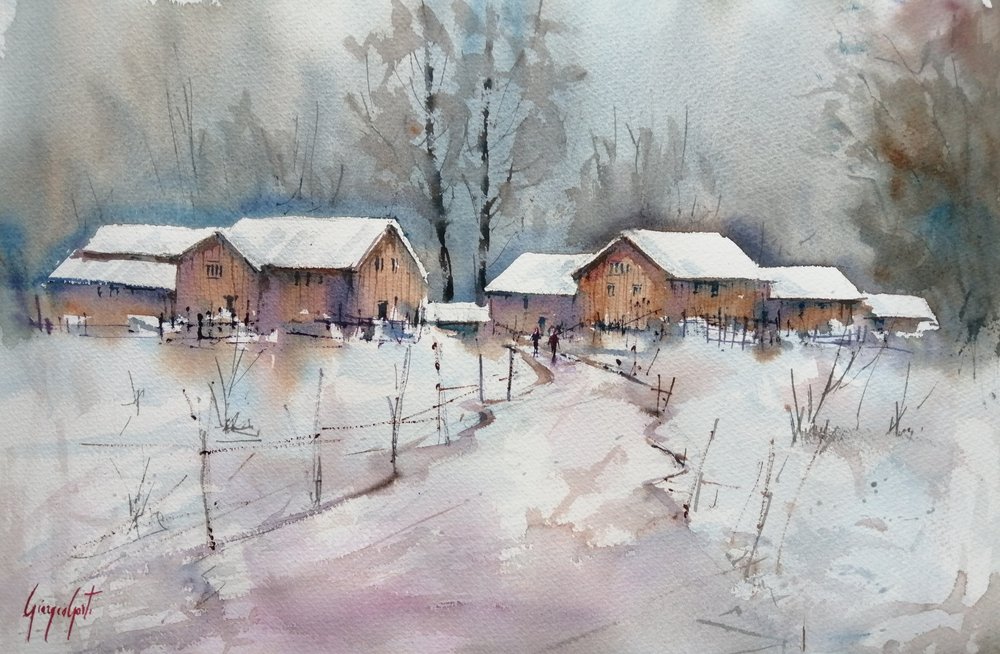 Villaggio rustico invernale da Giorgio Gosti