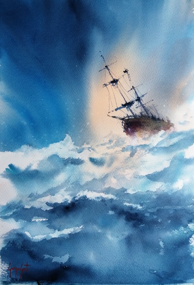 La tempesta del veliero da Giorgio Gosti