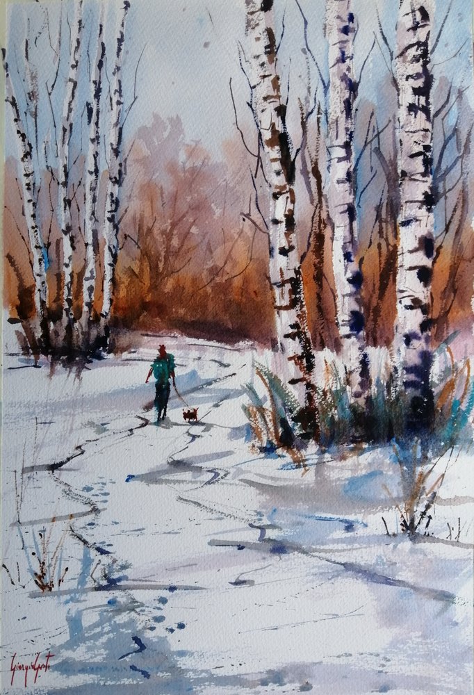 Passeggiata invernale nella foresta di betulle da Giorgio Gosti