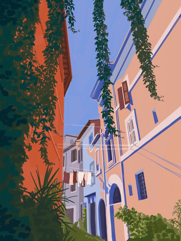 Una strada europea piena di fascino da Goed Blauw