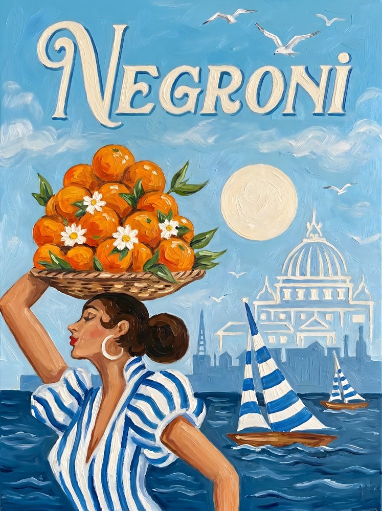 Negroni estivo mediterraneo da HUGO