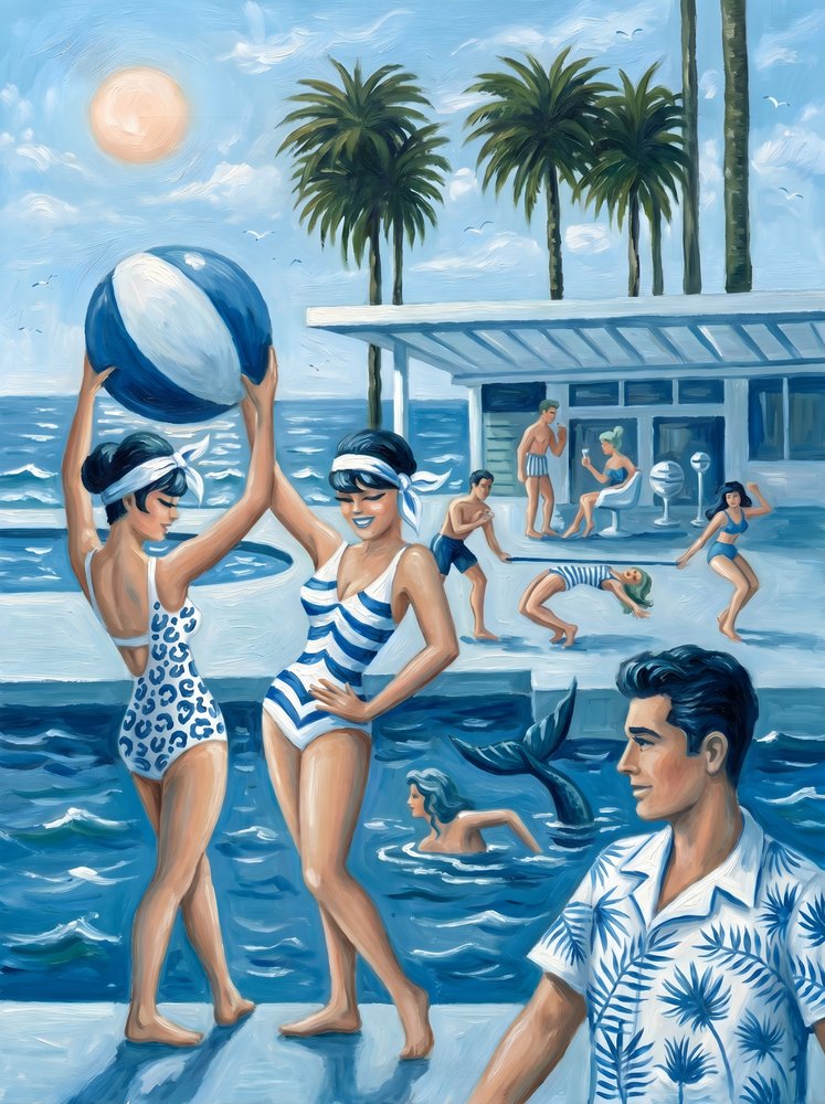 Divertimento retrò a bordo piscina da HUGO