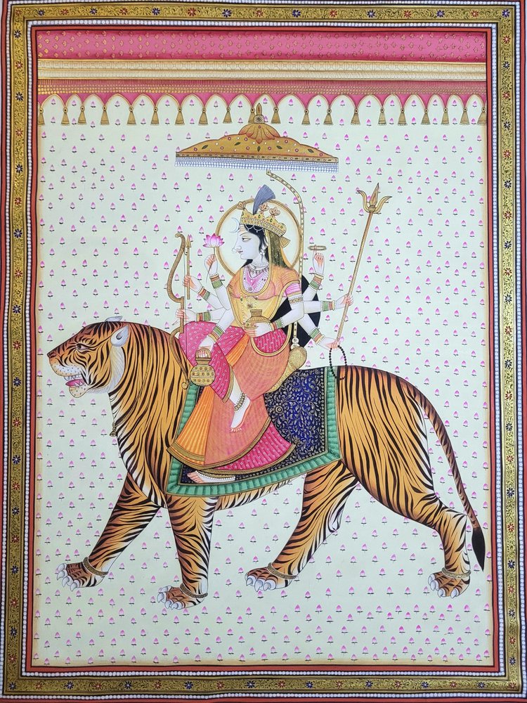 La dea Durga in sella a una tigre da IMAGINEERS STUDIO