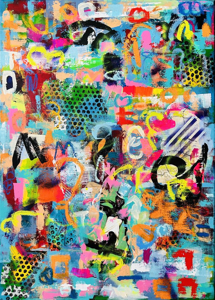 Graffiti astratti dai colori vivaci da Irene Chua