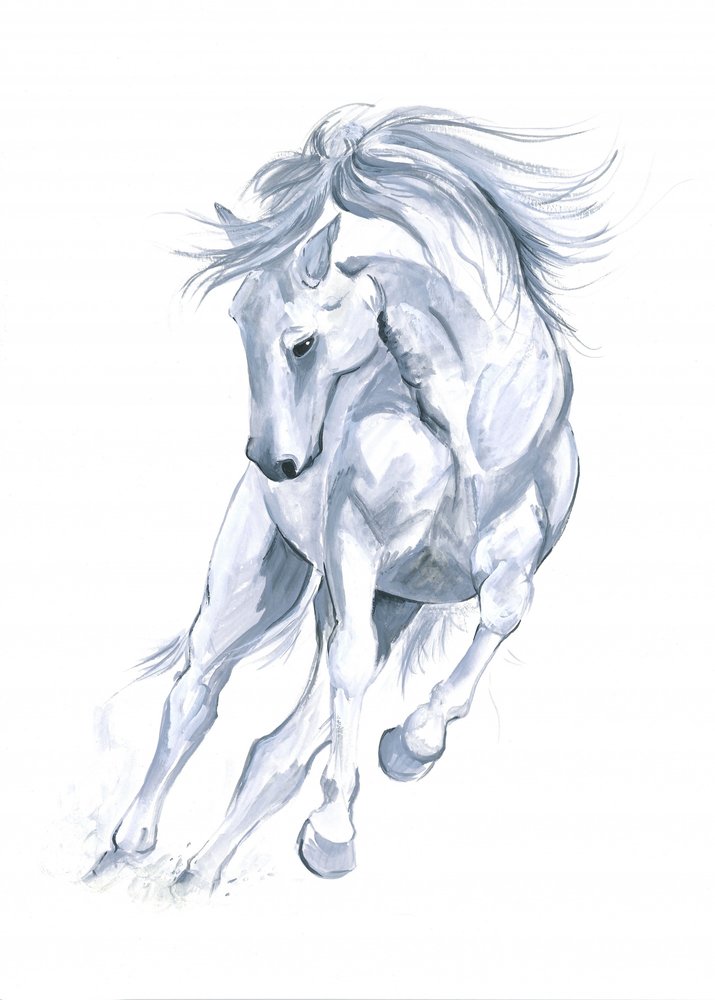 Cavallo in corsa astratto da Isabelle Brent
