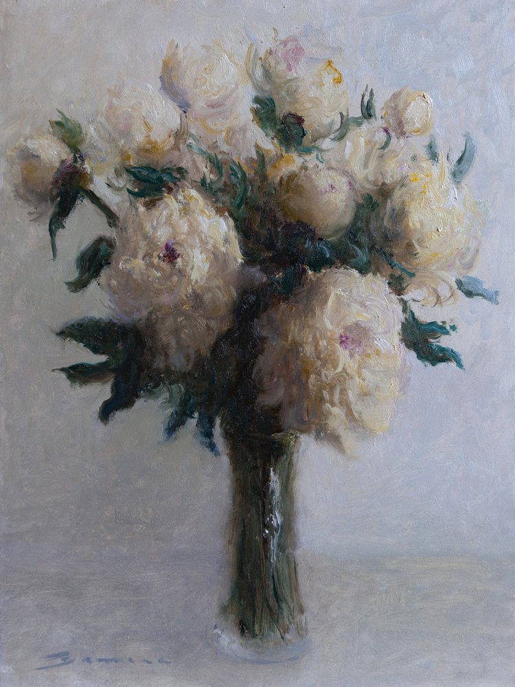 Mazzo di peonie bianche da James Zamora