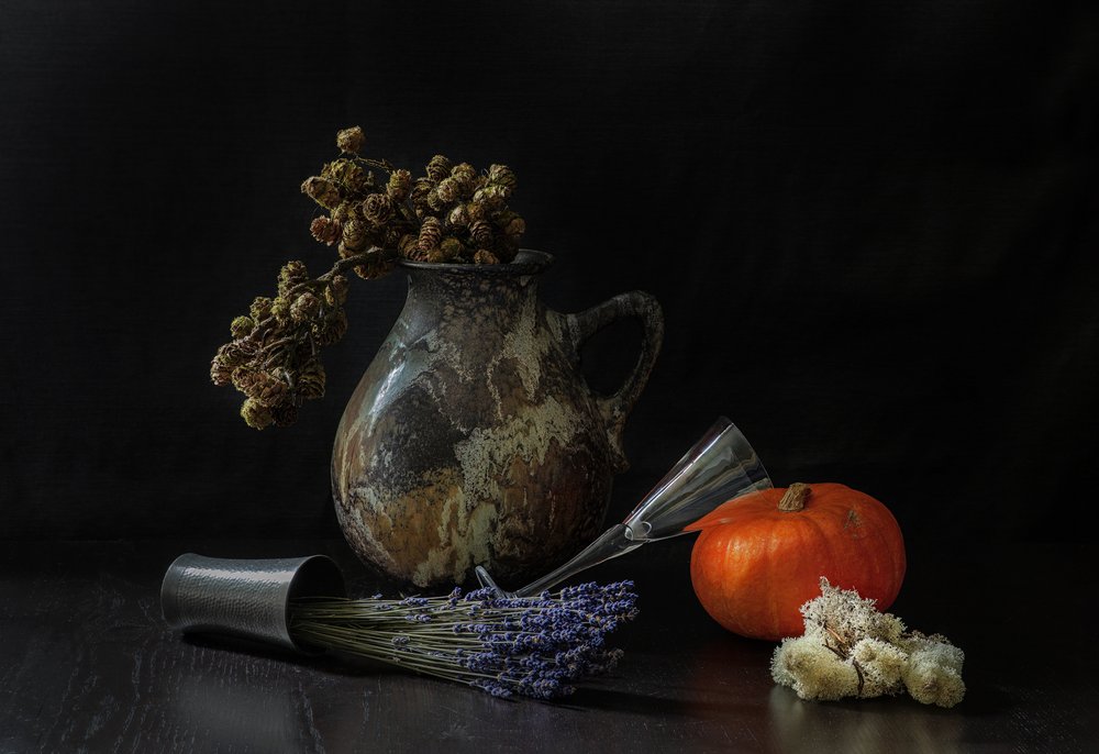 Natura morta autunnale rustica da Jan van der Linden
