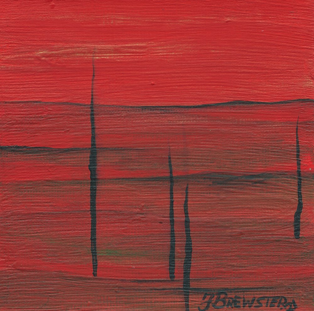 Paesaggio rosso astratto da Janine Brewster