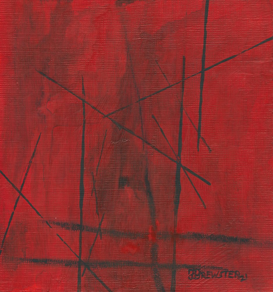 Linee rosse astratte da Janine Brewster