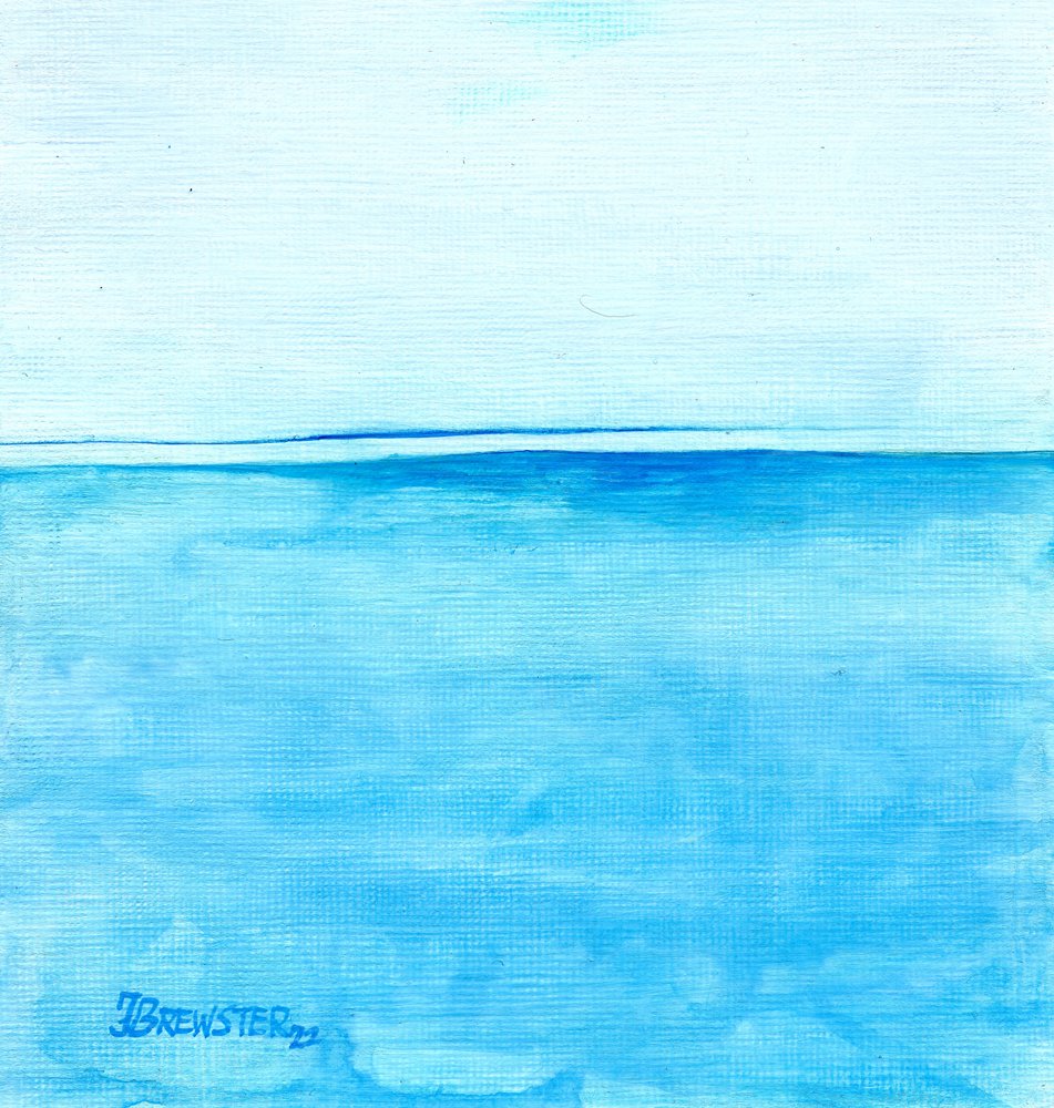 Paesaggio blu e rilassante - dipinto da Janine Brewster