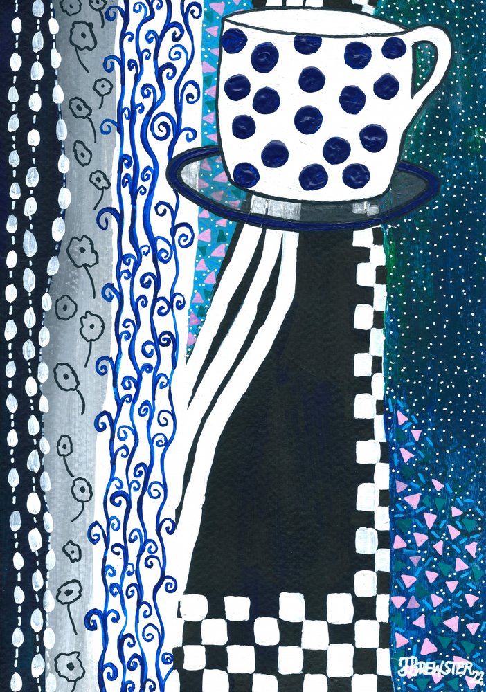 Tazza da tè a pois da Janine Brewster