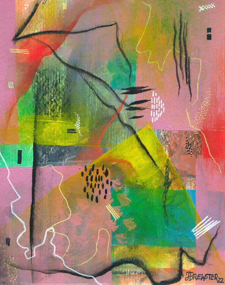 Strati astratti dai colori vivaci da Janine Brewster