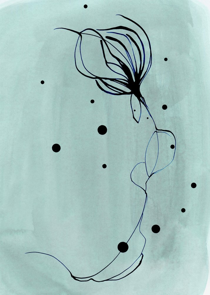 Linee botaniche delicate da Jenja Braun