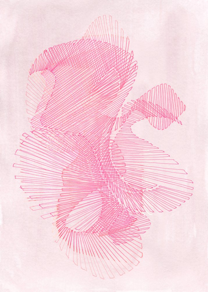 Geometria rosa tenue da Jenja Braun