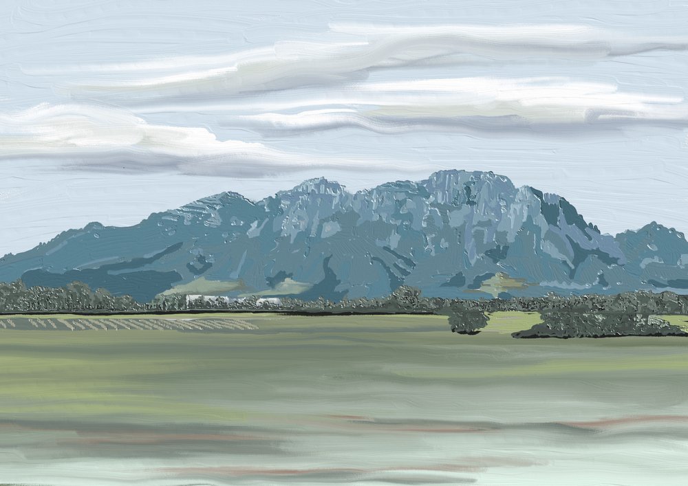 Paesaggio montano in lontananza da Jenna Alheit