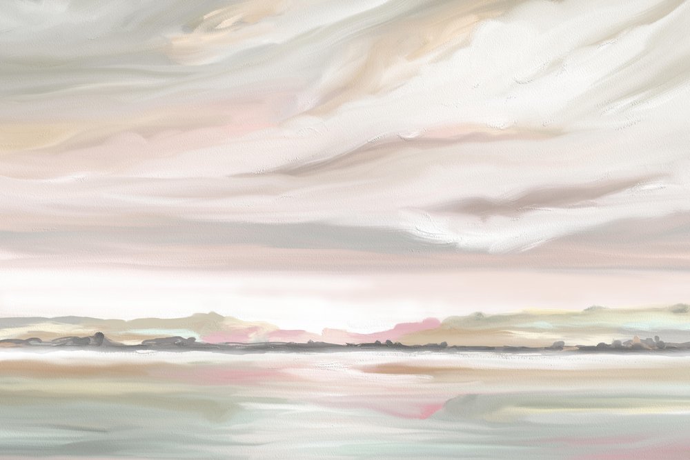Paesaggio sereno dai colori pastello da Jenna Alheit