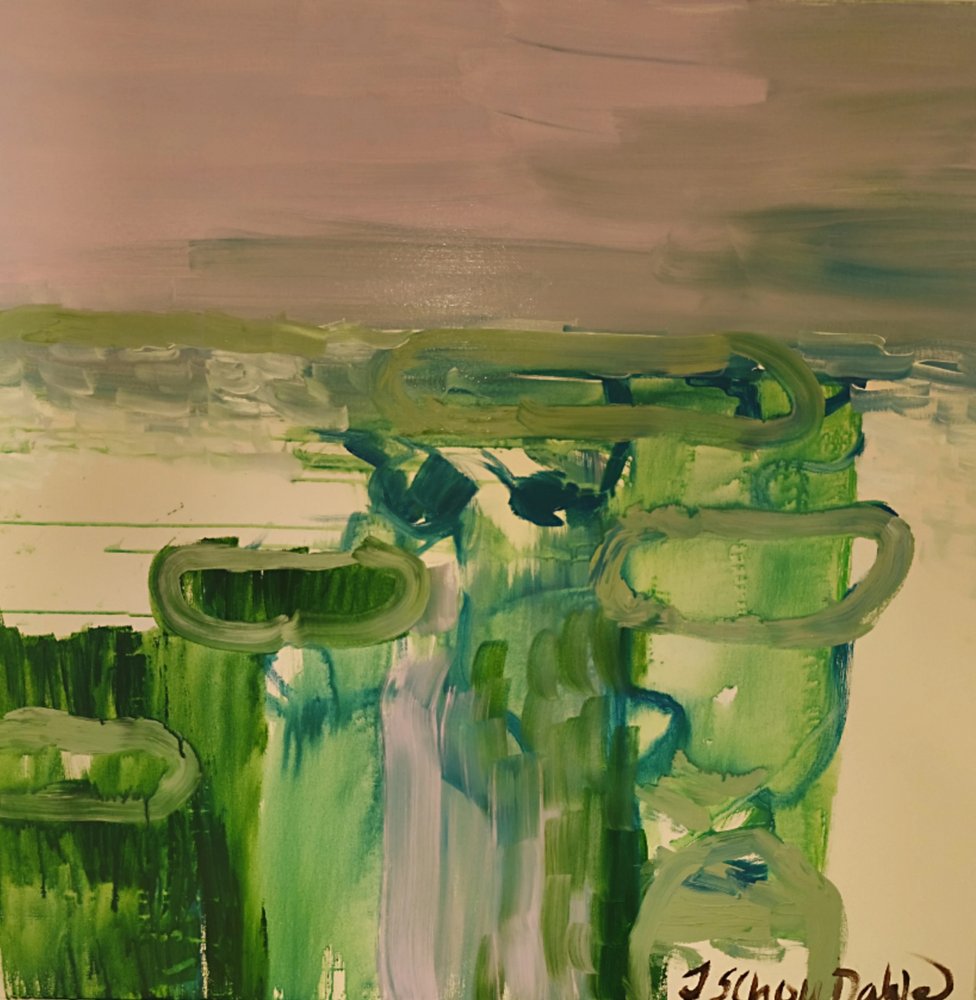 Paesaggio astratto verde da Joackim Schou Dahle