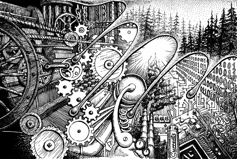 Foresta digitale steampunk da Johan Liewendahl