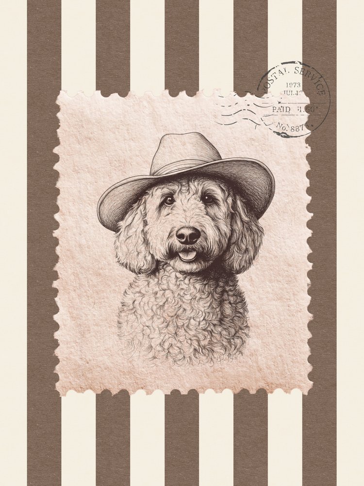 Timbro del barboncino cowboy da Jolly and Dash