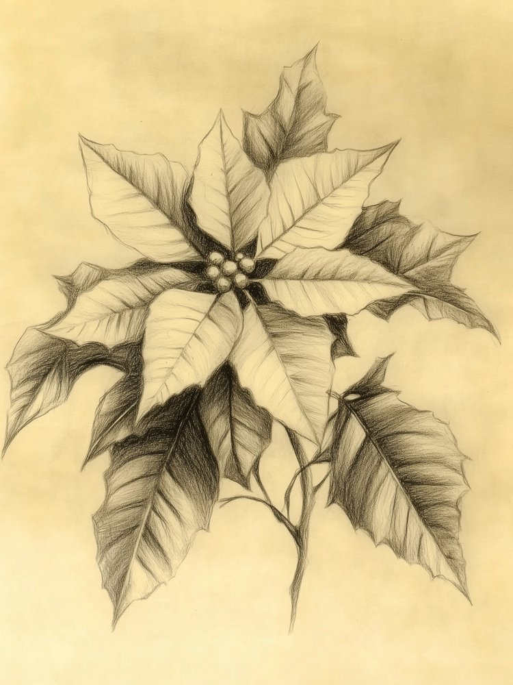 Elegante disegno di una stella di Natale da Jolly and Dash