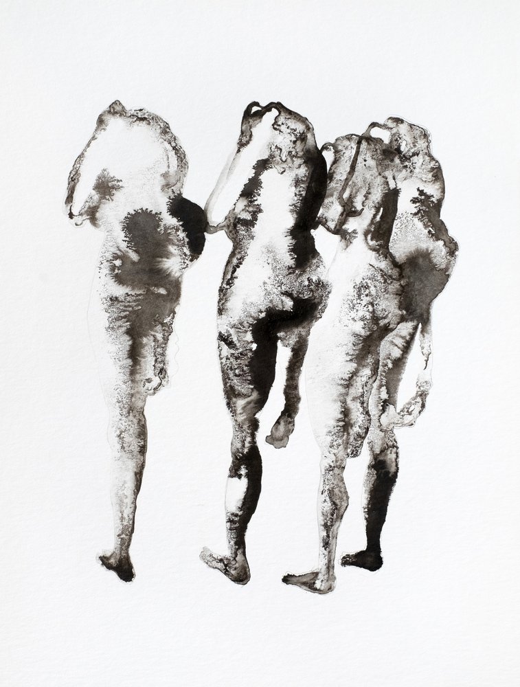Tre figure in inchiostro da Joshua Hoskins