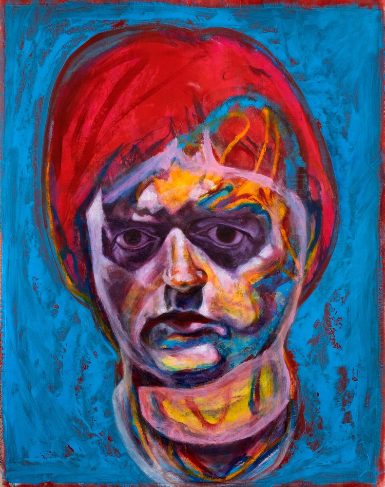 Ritratto astratto dai colori vivaci da Joshua Hoskins