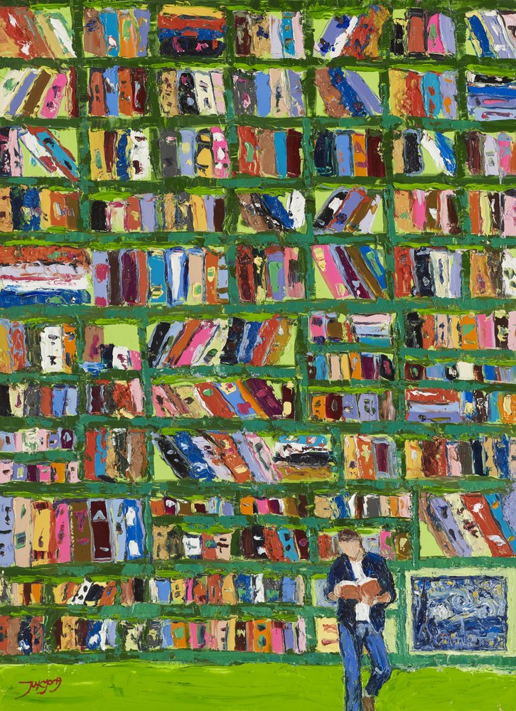 Lettore della Biblioteca Colorata da Jukyong Park
