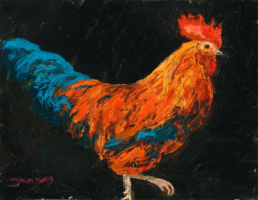 Il gallo che si pavoneggia con energia da Jukyong Park