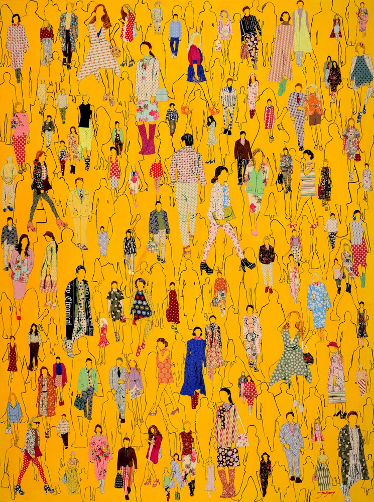 Folla alla moda in giallo da Jukyong Park