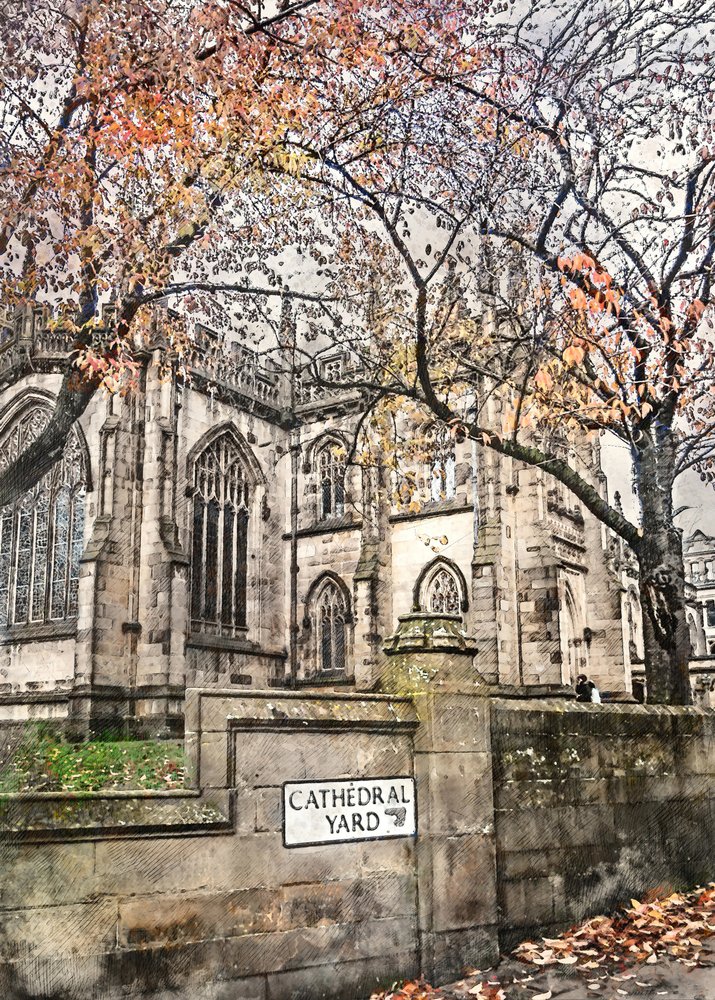 Il cortile della cattedrale in autunno da Justyna Jaszke