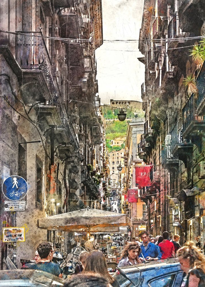 Una vivace strada del centro storico da Justyna Jaszke