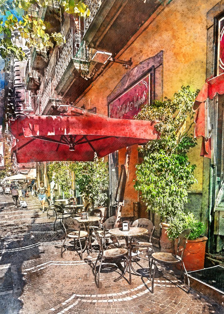 Un incantevole caffè all’aperto da Justyna Jaszke