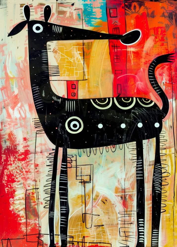 Animale astratto e colorato da Justyna Jaszke