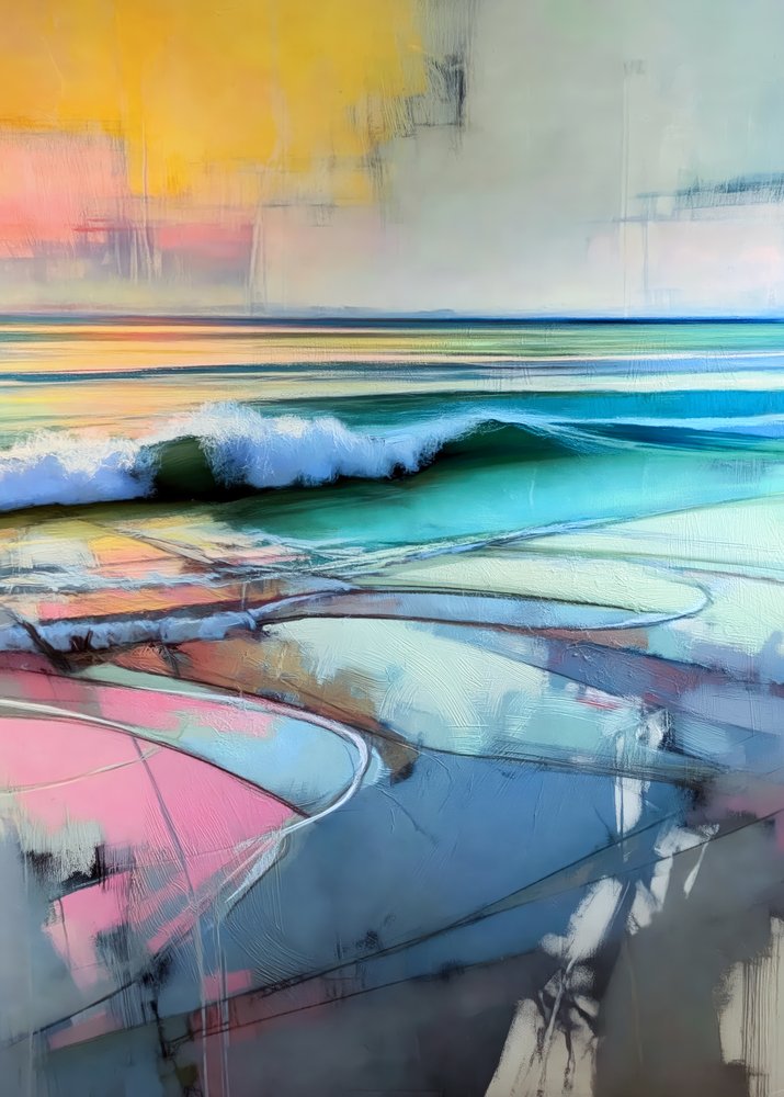 Onde da spiaggia colorate da Justyna Jaszke