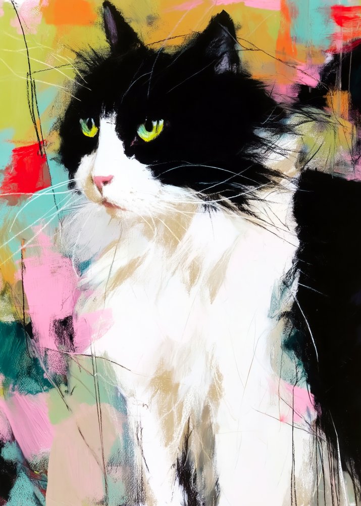 Ritratto di un gatto colorato da Justyna Jaszke