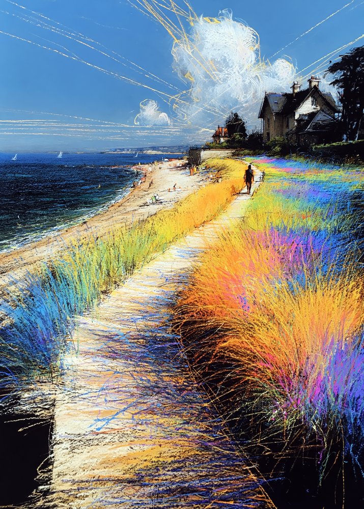 Sentiero costiero dai colori vivaci da Justyna Jaszke