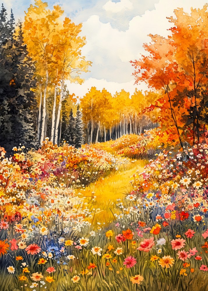 Sentiero autunnale illuminato dal sole da Justyna Jaszke
