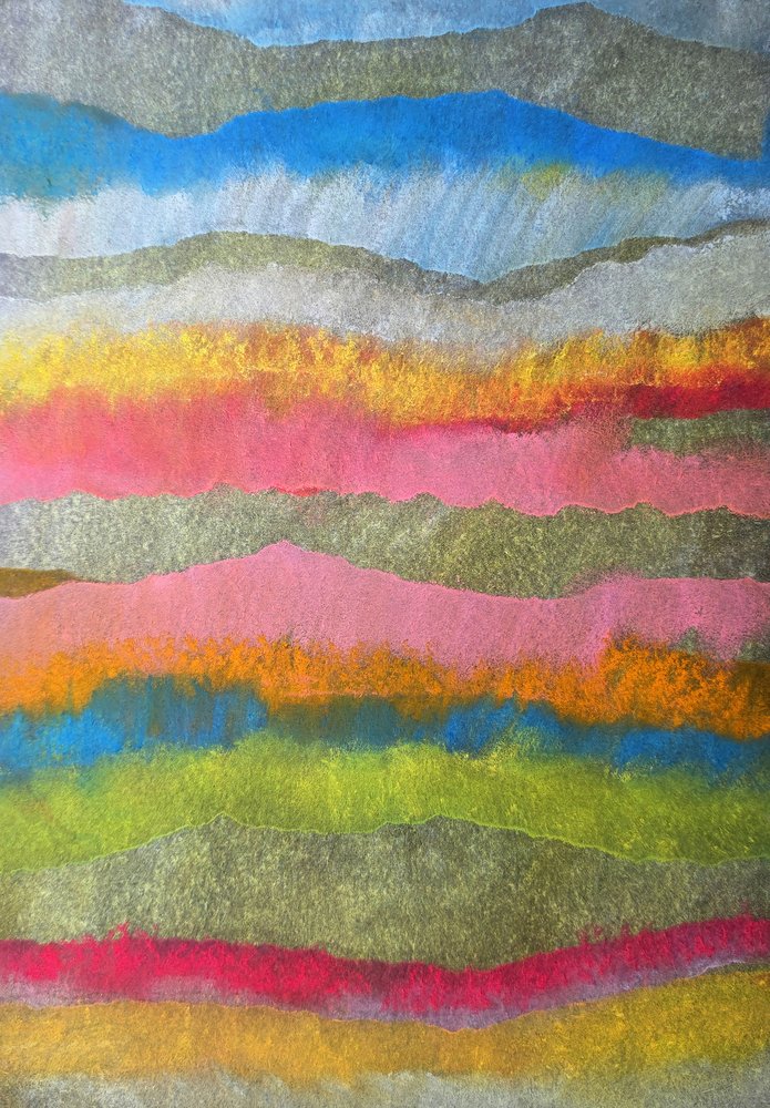 Paesaggio astratto dai colori vivaci da Justyna Jaszke