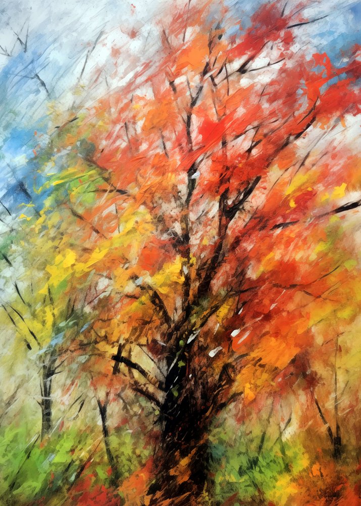 Albero autunnale dai colori vivaci da Justyna Jaszke
