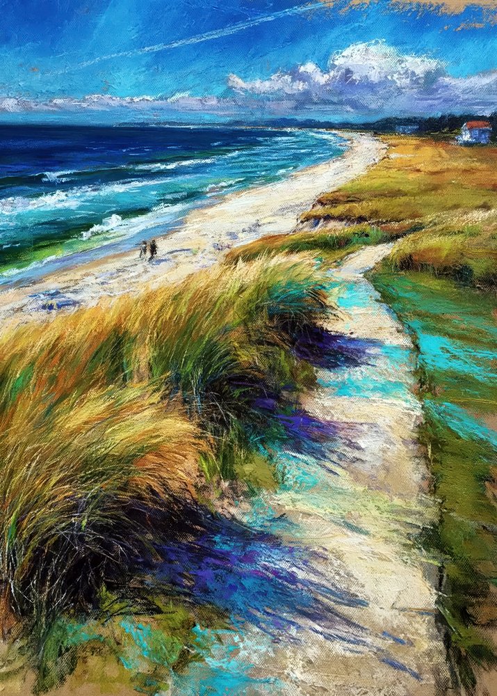 Sentiero sulla spiaggia dai colori vivaci da Justyna Jaszke