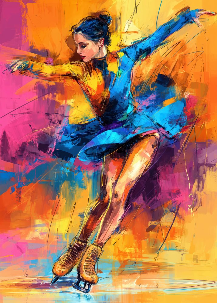 Una pattinatrice artistica piena di energia da Justyna Jaszke