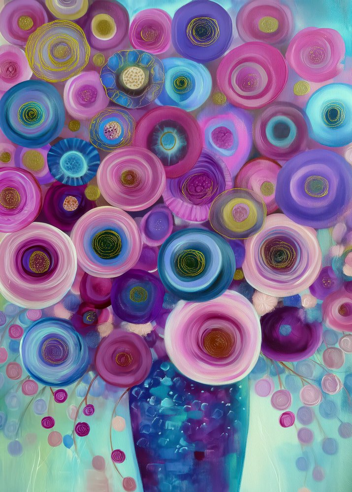 Bouquet floreale dai colori vivaci da Justyna Jaszke